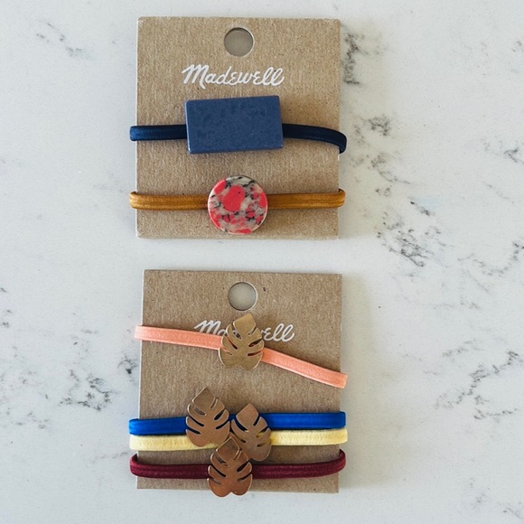 Madewell Four-Pack Palm Leaf Hair Ties - Picture 12 of 13